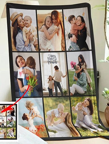 Manta personalizada Regalos personalizados 9 fotos Regalos para parejas Manta personalizada Regalos de Te Amo Regalo de cumpleaños para esposa esposo novia novio mascotas