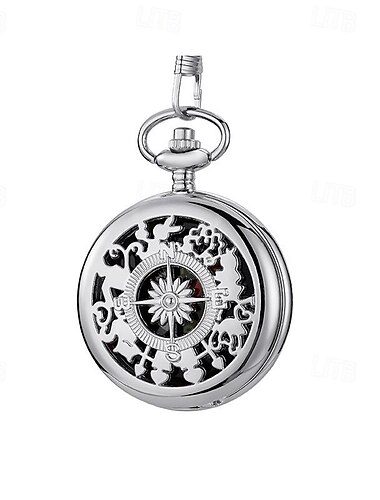 Vintage Style Compass Pocket Watch Essential Equipment for Outdoor Mountaineering and Exploration Adventures