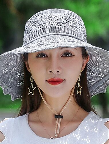 Wide Brim Straw Sun Hat for Women, Floppy Beach Hat with Bowknot, UV Protection Summer Hat, Foldable Outdoor Travel Visor
