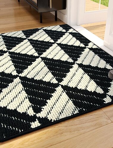 Schachbrett-Fußmatte, Küchenmatte, Bodenmatte, rutschfester Teppich, ölbeständiger Teppich, Indoor-Outdoor-Matte, Schlafzimmerdeko, Badezimmermatte, Eingangsteppich