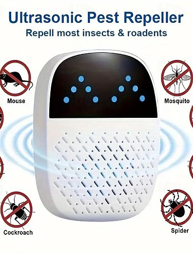 Ultrahigh-power akustický pulzní ultrazvukový odpuzovač myší a komárů – Vnitřní zařízení na odradění hmyzu pro ochranu domova