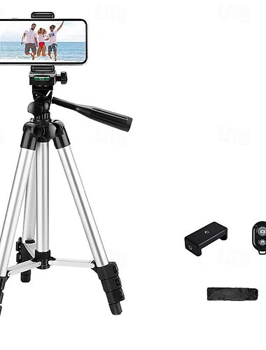 DSLR-stativ för kamera telefon aluminium rese stativ flexibelt lätt ljusstativ fotografering för live Youtube mobiltelefon Alla hjärtans dag-present