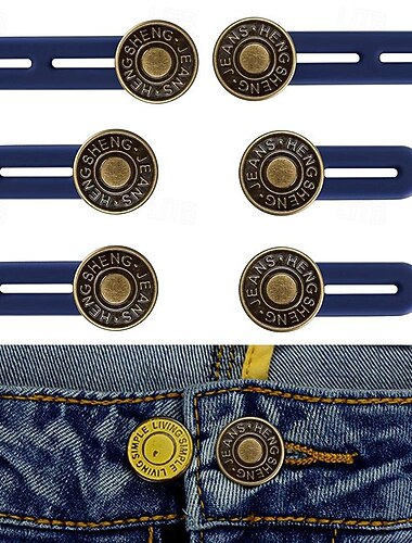 6 stuks broek extender knop tailleband extender knoppen voor mannen en vrouwen jeans taille extender metalen knoppen geen naaiknop voor extender jeans broek kraag perfect voor elke jeansbroek