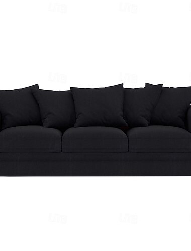 100% Baumwolle Bezug 3-Sitzer Sofa Bezug einfarbig Abdeckung