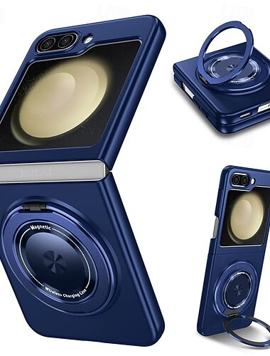 puhelin Etui Käyttötarkoitus Samsung Galaxy Z-kääntö 7 Z Flip 6 Z Flip 5 Z Flip 4 Z Flip 3 Läppäkotelo Sormuksen pidike Magneetti Tukee langatonta latausta Panssari PC