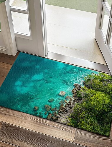 Zerbino con vista sulla spiaggia Tappetino da cucina Tappetino da pavimento Tappetino antiscivolo Tappeto a prova di olio Tappetino per esterni per interni Arredamento camera da letto Tappetino da