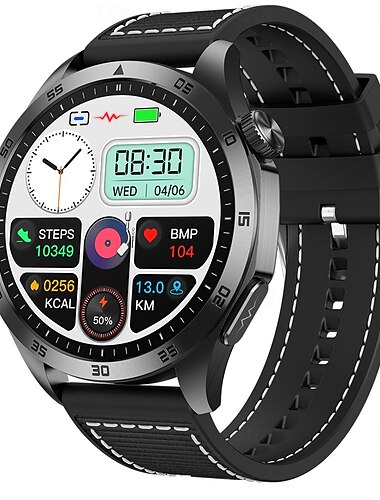 メンズ用スマートウォッチ - ECG、血圧、体温モニタリング、IP68防水フィットネストラッカー​