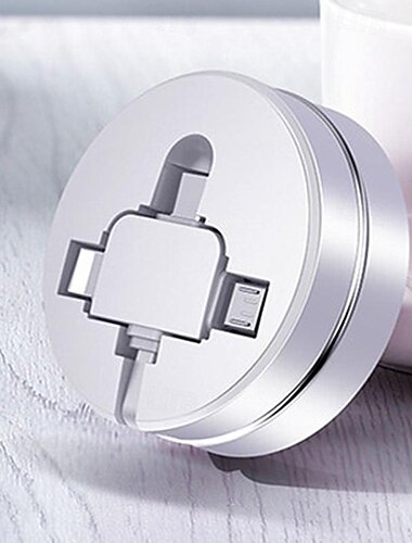 2 Pack CAFELE Est Adapté Pour Câble de Données Apple 3-en-1 1 Tirez 3 Câble de Charge Rétactable Pour Téléphone Mobile Multi-fonction 5A Charge Rapide