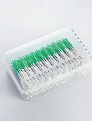 100 kpl hammasvälien silikoniharjat hammastikkuja harjaa hampaiden välissä silikonihammastikkuja kierteellä suun puhdistustyökalu