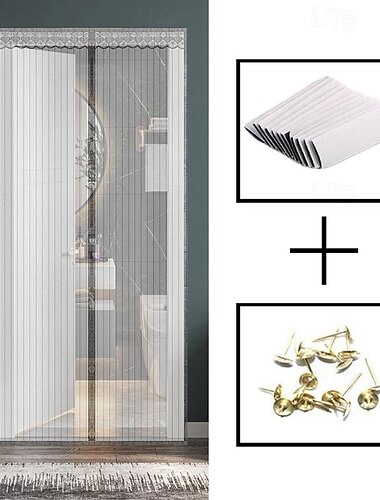 باب شاشة مغناطيسية بدون استخدام اليدين، إغلاق ذاتي لمنع الحشرات، مناسب للأطفال والحيوانات الأليفة، قوي للمناطق ذات الحركة العالية