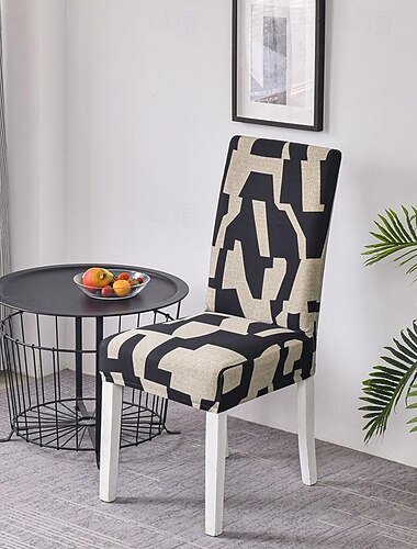 Funda elástica para silla de comedor, funda para asiento de respaldo alto, funda elástica para silla de comedor, fundas para sillas para bodas, hoteles, banquetes, comedores, oficinas, antisuciedad, extraíbles