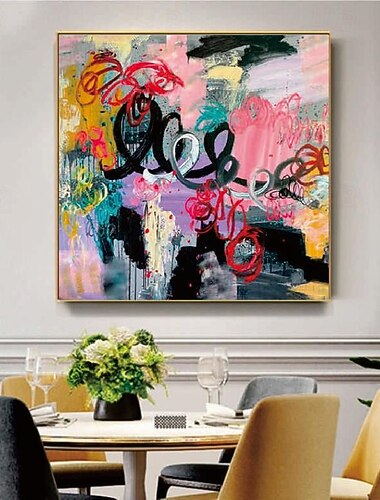 grandes peintures colorées abstraites modernes sur toile peinture acrylique faite à la main art moderne peint à la main mur expressionniste cheminée peinture à l'huile art vibrant peinture à l'huile