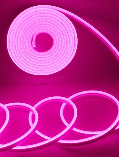 1 m 2m 3M Strisce luminose LED flessibili Luci al neon 120/240/360 LED 2835 SMD Bianco caldo Bianco Rosso Strisce LED Al Coperto Feste Vacanze Batterie alimentate