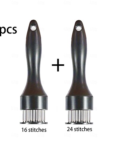 kjøttmørnere i rustfritt stål med 16/24 nåler - essensielle kjøkkenverktøy for å banke biff, svinekjøtt, biff, kylling og mer