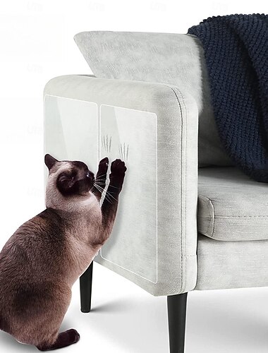 Protectores transparentes antiarañazos para gatos, protectores de muebles para sofá, cinta protectora para mascotas y gatos