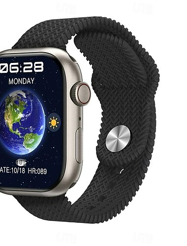 HK9 PRO MAX+ Smartwatch 2.02 Zoll Smartwatch Fitnessuhr Bluetooth Schrittzähler Anruferinnerung Fitness-Tracker Kompatibel mit Android iOS Unisex Langer Standby Freisprechanrufe Wasserdicht IP68 42mm