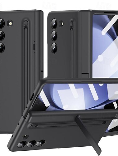 telefon Etui Til Samsung Galaxy Z-foldning 7 Z Fold 6 Z Fold 5 Z Fold 4 Z Fold 3 Bagcover Med stativ og skærmbeskytter Helkropsbeskyttelse Rustning PC