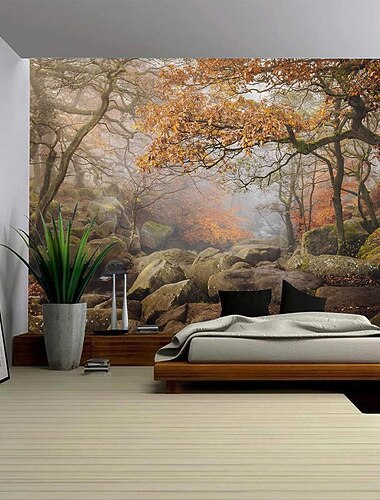 Nature arbre de vie tapisserie suspendue art mural grande tapisserie décor mural photographie toile de fond couverture rideau maison chambre salon décoration forêt