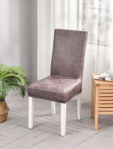 Funda elástica resistente al agua para silla de comedor, para comedor, cocina, boda, hotel, banquete, restaurante, fundas antisuciedad para silla