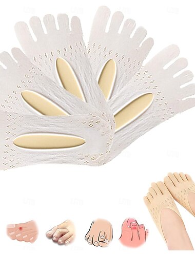 5 paires de chaussettes orthopédiques de compression pour orteils, chaussettes pour orteils pour femmes, chaussettes de santé anti-oignons ProJoint - chaussettes d'alignement des orteils pour oignons - chaussettes anti-oignons pour femmes et hommes