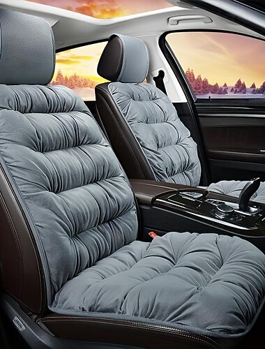 1τμχ Χειμωνιάτικο Μαξιλάρι Προσθίου Καθίσματος Αυτοκινήτου Πλούσιο Παχύ Μοναδικό Καθίσμα Με Πλάτη Γενικής Χρήσης Κάλυμμα Προσθίου Καθίσματος