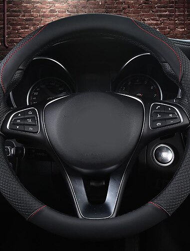 1 pc Atmungsaktive Eisseide aus Mikrofaser Lenkradabdeckung Einfach zu installieren Universelle Passform Für 15"~15"1/2