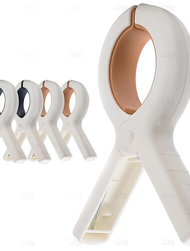 4-pack extra grote strandlakenclips, 5,1 inch handdoekclips voor strandstoelen cruise heavy duty, handdoekhouderclips voor kledingzwembadboot, 2 kleuren kaki en blauw