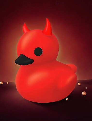 kleine duivel ducky duckieville eend goth hars verzamelbeeldjes eenden, schattige kleine eend standbeeld ambachten, nieuwigheid decoratieve ornamenten halloween decoratie