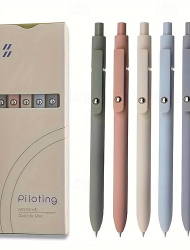 førsteklasses uttrekkbare fargegelpenner hurtigtørkende blekk finpunkt 0,5 mm glatt skriving skolekontorrekvisita 5 stk.