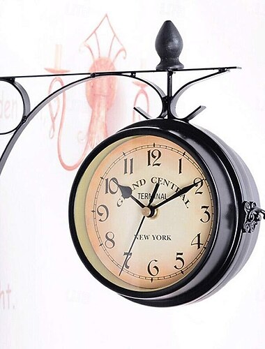 kuuma klassinen retro seinäkello kaksipuolinen ulkokiinnike kellon kodin sisustus