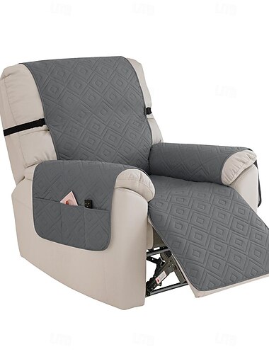 Housses de canapé inclinables 100 % imperméables, housses antidérapantes pour fauteuil inclinable avec poche, protection de meubles matelassée lavable pour fauteuil inclinable pour enfants, animaux domestiques