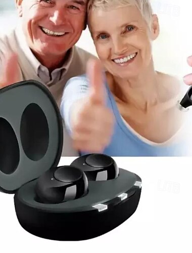 充電式インビジブルITE補聴器 - 高齢者向けのミニデジタルサウンドアンプ トーン調整可能 聴力サポート バレンタインデーギフト