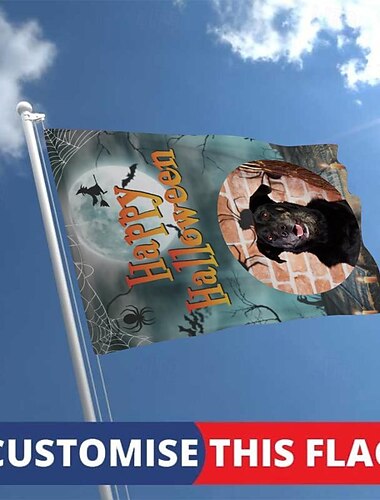 Halloween-Dekorationen, individuelle Flagge, entwerfen Sie Ihre eigenen personalisierten Flaggen, Raumwanddekoration, Gartenflagge&amp;Banner Geschenk für draußen drinnen personalisiertes Geschenk