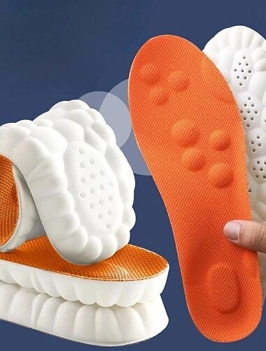 1 paar binnenzool met 4D-cloudtechnologie - zachte verlichting van voetpijn - ondersteuning van de voetboog en massagepunten - meerdere maten en kleuren beschikbaar