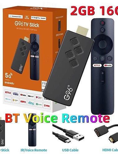 Android 11 și mai sus TV Box ArchTech G96-TV Stick 8K 8K RK3318 2GB 16GB 8GB