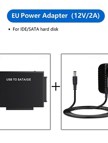 Adaptador de disco duro usb 3,0 a sata ide, lector de disco duro externo usb tipo c, kit de cable convertidor de recuperación ultra de datos para unidad óptica universal hdd ssd