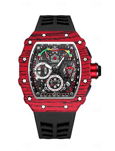 Reloj de cuarzo para hombres reloj de negocios de moda para deportes al aire libre calendario luminoso cronógrafo reloj impermeable de gel de silicona