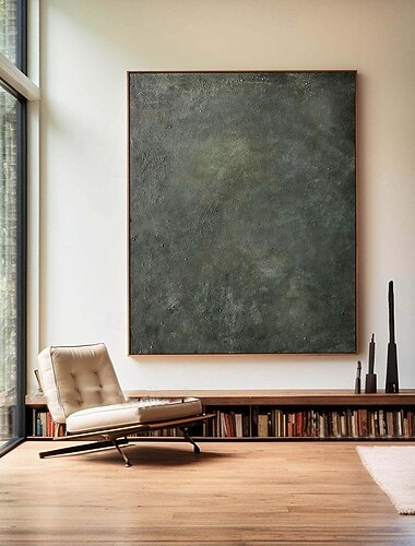 velká zelená textura malba ručně malovaná tmavě zelená abstraktní olejomalba ruční nástěnné umění šalvěj zelená abstraktní malba moderní textura plátno umění zelené nástěnné umělecké malby