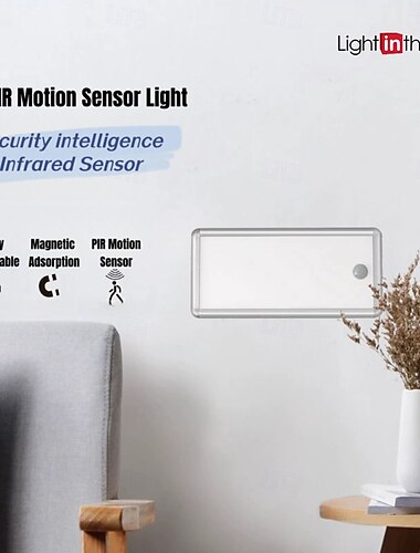 φως στο κουτί Φως ντουλαπιού με αισθητήρα κίνησης 6 ιντσών, επαναφορτιζόμενο usb led αισθητήρα κίνησης φώτα ντουλάπας εσωτερικού χώρου με νυχτερινό μπάρα για ντουλάπα κουζίνας