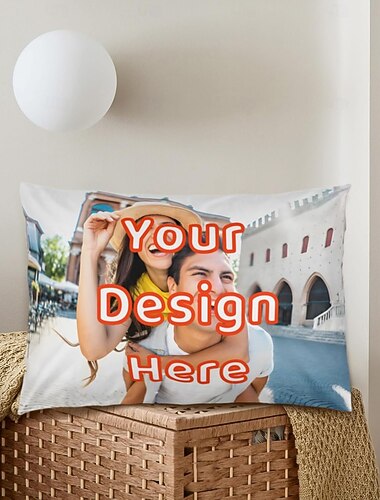 Aangepaste Lendenkussenhoes Voeg jouw Afbeelding Toe Beste Afstudeercadeau Gepersonaliseerd Foto Ontwerp Beeld Mode Casual Pillowcase Kussenhoes 1pc
