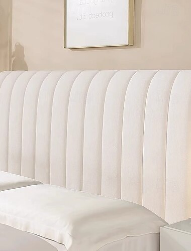 Velvet Bed Headboard Cover for Full Queen Cal King Size, Quilted Bed Headboard Slipcover Thicken Dustproof Headboard Padding Protector Cover