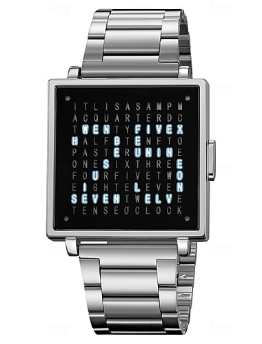 SKMEI Orologio digitale da uomo moda orologio da polso casual calendario decorazione orologio in acciaio in pelle