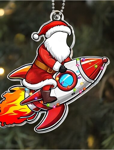 Ornements de Noël photo personnalisés en acrylique 2D décorations de Noël avec visage de bébé pendentifs suspendus