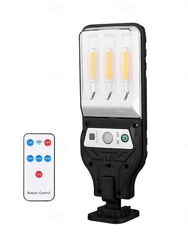 Lampe murale solaire rétro en tungstène COB, lampe de rue à détection de corps humain, lampe murale extérieure, lampe d'éclairage routier et domestique, lampe de cour solaire 1 pièce
