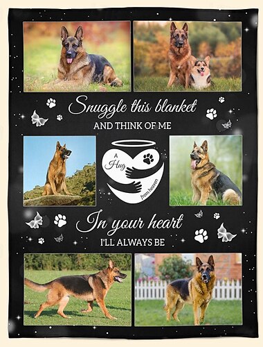 Coperta personalizzata regali personalizzati coccola questa coperta e pensa a me coperta commemorativa per animali domestici regalo di ricordo con foto personalizzata tessuto accogliente design