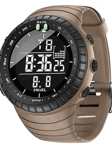 Montre électronique SMAEL nouvelle tendance à la mode Montre pour hommes de sport et de loisirs Décoration lumière nocturne affichage du calendrier Horloge alarme Montre pour hommes