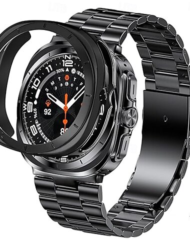 Uhrenarmband für Samsung Galaxy Watch 7/6/5/4  40/44mm, Watch 5 Pro 45mm, Watch 6 Classic 43/47mm, Watch 4 Classic 42/46mm Ultra ansehen Edelstahl Ersatz Gurt mit Entfernungswerkzeug Verstellbar