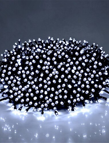 Cadena de luces LED navideñas de voltaje seguro de 24 V CC, 100 m, 50 m, 20 m, 10 m, con 800 LED y 400 LED, luces navideñas de tira de hadas, iluminación exterior impermeable IP65 para Navidad,
