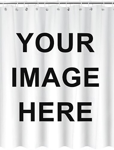 Personalizovaná foto sprchová závěs s 12 háčky - vlastní koupelnová dekorace tkanina voděodolný pratelné nahrávejte svůj obrázek foto pro koupelnu hotel