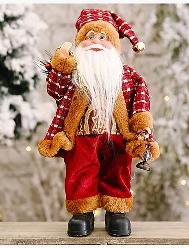 Weihnachtsmann-Plüschpuppe, entzückende Weihnachtsdekoration, kleines Geschenk für Kinder, perfektes Weihnachtsgeschenk für Kinder, Zuhause, Hochzeitsfeiern